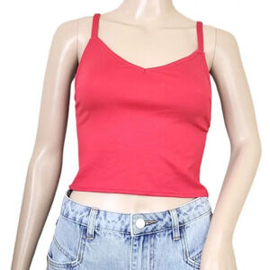 Silence + Noise Petal Tie-Back Halter Red Top